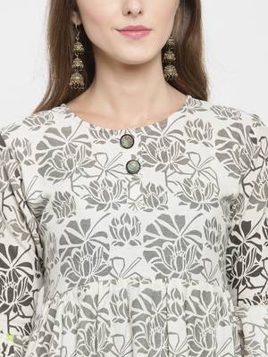 Off-white woven cotton kurtas-and-kurtis 2