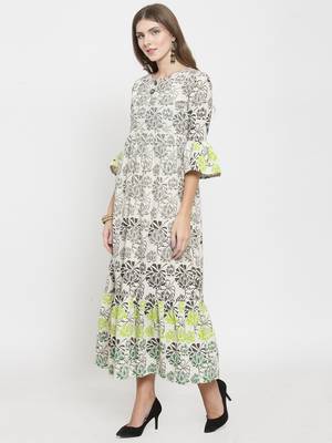 Off-white woven cotton kurtas-and-kurtis 4
