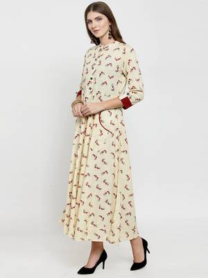 Cream woven cotton kurtas-and-kurtis 4