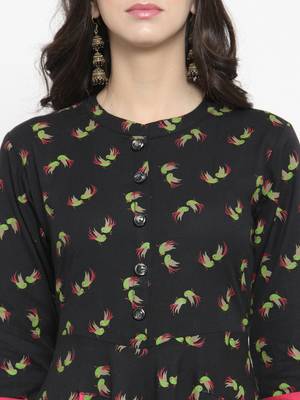 Indibelle Black woven cotton kurtas-and-kurtis 2