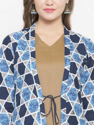 Indibelle Blue woven viscose rayon kurtas-and-kurtis 2