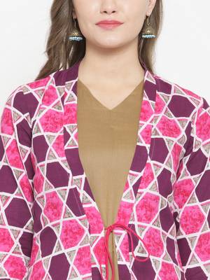 Indibelle Pink woven viscose rayon kurtas-and-kurtis 2