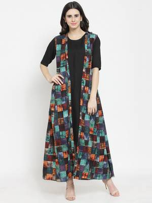 Multicolor woven viscose rayon kurtas-and-kurtis 1