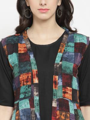 Multicolor woven viscose rayon kurtas-and-kurtis 2