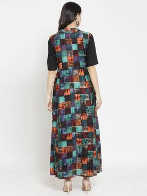 Multicolor woven viscose rayon kurtas-and-kurtis 3