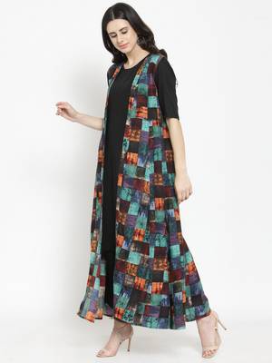 Multicolor woven viscose rayon kurtas-and-kurtis 4