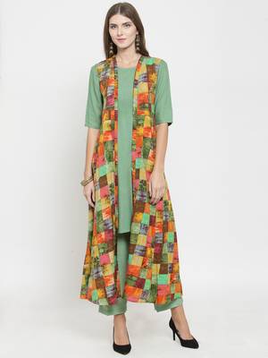 Multicolor woven viscose rayon kurtas-and-kurtis 1