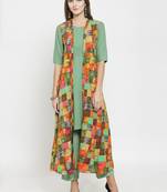 Multicolor woven viscose rayon kurtas-and-kurtis
