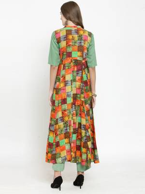 Multicolor woven viscose rayon kurtas-and-kurtis 3