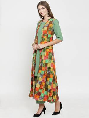 Multicolor woven viscose rayon kurtas-and-kurtis 4