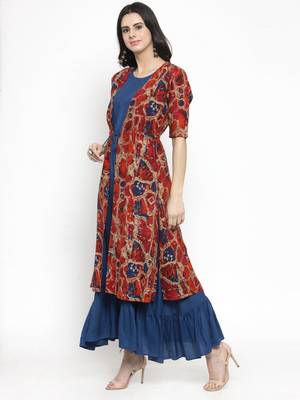 Multicolor woven viscose rayon kurtas-and-kurtis 4