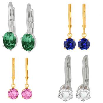 Multicolor crystal earrings 1