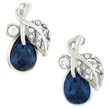 Blue crystal earrings 1