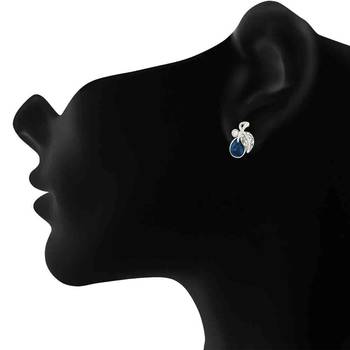 Blue crystal earrings 2