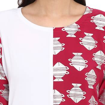 White color Straight Foil Print Kurta 5