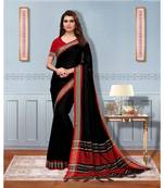 Black bengal handloom linen saree with blouse