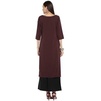 Black color Straight Digital Print Kurta 3