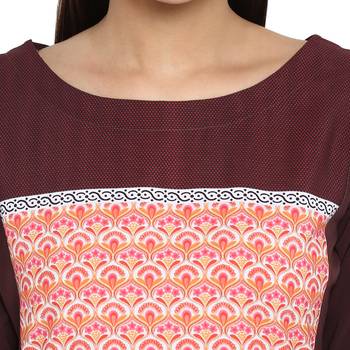 Black color Straight Digital Print Kurta 5