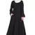 Nazneen Embroidered Patch Umbrella Black Abaya