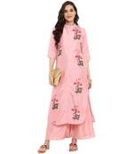 Pink color Straight Digital Print Kurta
