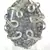 Wire wrapped druzy fine vein grey ring