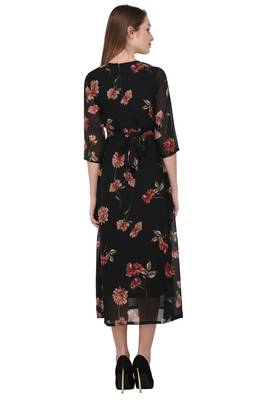 Black printed georgette ethnic-kurtis 4