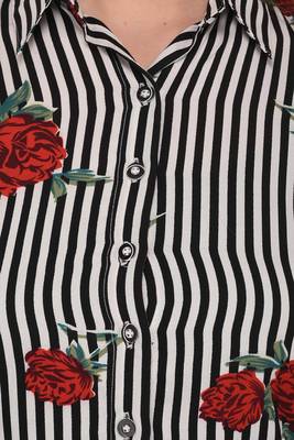 White printed polyester ethnic-kurtis 5