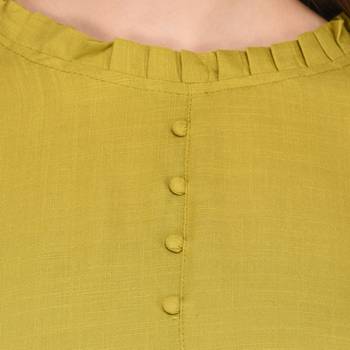 Green plain rayon ethnic-kurtis 5