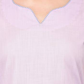 Pink plain linen ethnic-kurtis 5