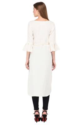 White plain crepe ethnic-kurtis 4
