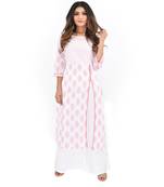 White printed cotton kurti