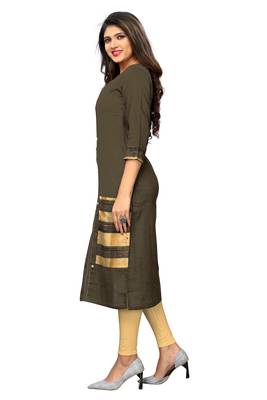 Brown hand woven cotton kurtis 2