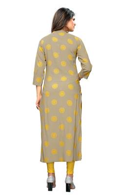 Beige printed rayon ethnic-kurtis 2