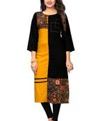 Multicolor printed rayon ethnic-kurtis