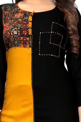 Multicolor printed rayon ethnic-kurtis 5