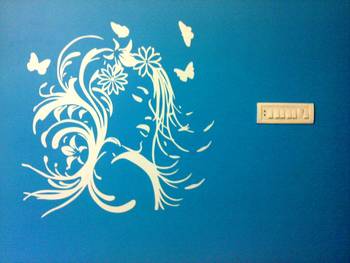 Modern Face wall decal 2