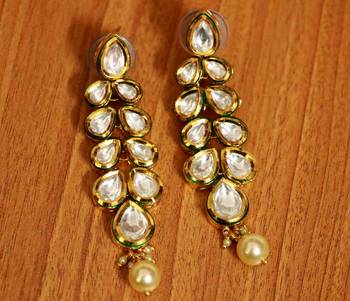 White Pearl Danglers Drops 1
