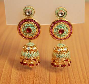 Multicolor Ruby       Jhumkas 1