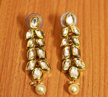 White Pearl Danglers Drops 1