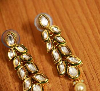 White Pearl Danglers Drops 2