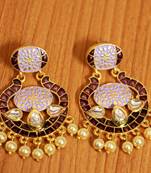 Purple Pearl Danglers Drops