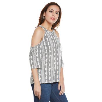 Off white plain viscose party tops 2