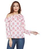 Off white plain cotton party tops