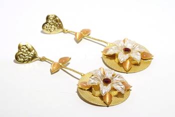 White pearl earrings 1