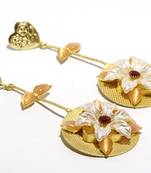 White pearl earrings