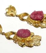 Pink agate earrings