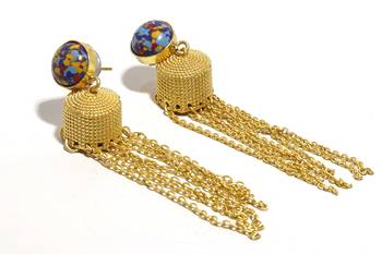 Multicolor pearl earrings 1