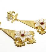 White pearl earrings