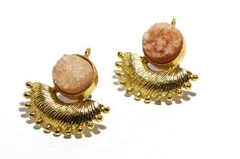Orange agate earrings 1