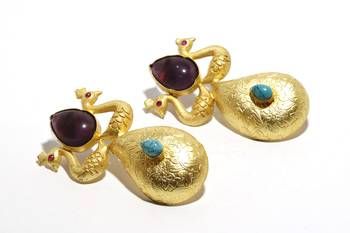 Blue agate earrings 1